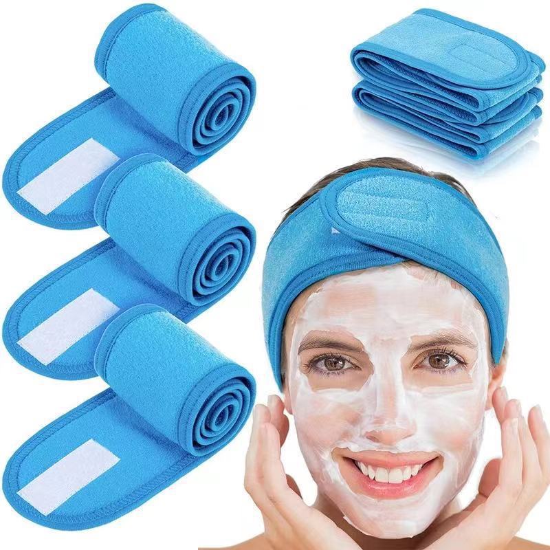 Velcro Sports Face Wash Makeup Double-layer Headband