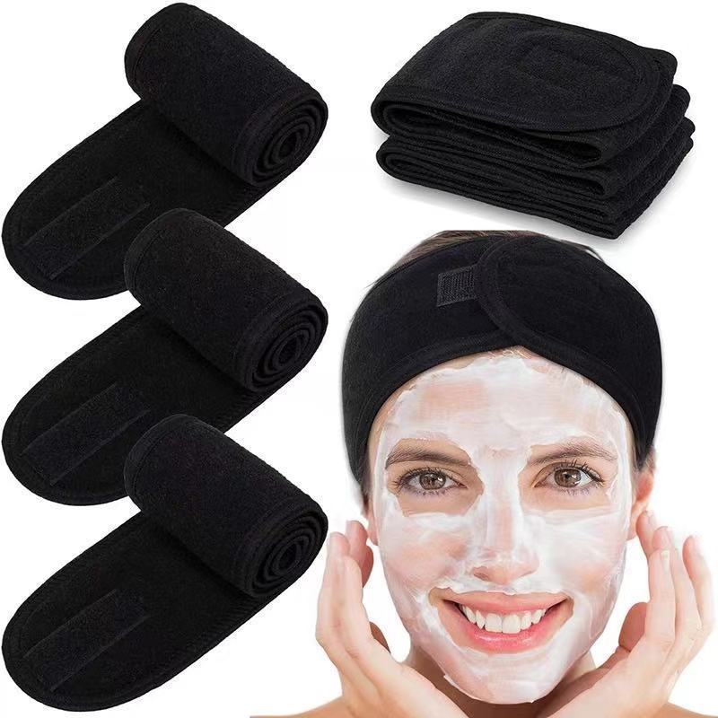 Velcro Sports Face Wash Makeup Double-layer Headband