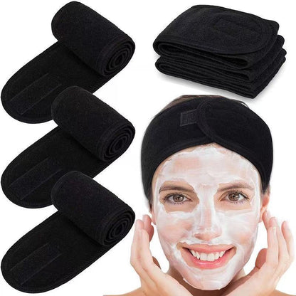 Velcro Sports Face Wash Makeup Double-layer Headband