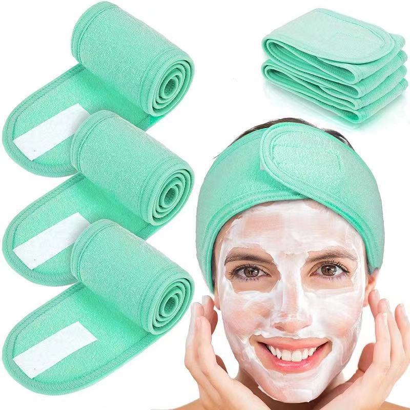 Velcro Sports Face Wash Makeup Double-layer Headband