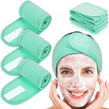 Velcro Sports Face Wash Makeup Double-layer Headband